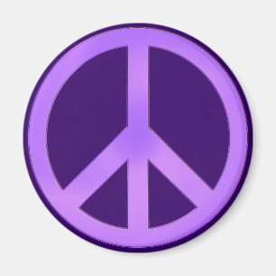 Imã Lavanda no Símbolo da Paz Roxo Escuro