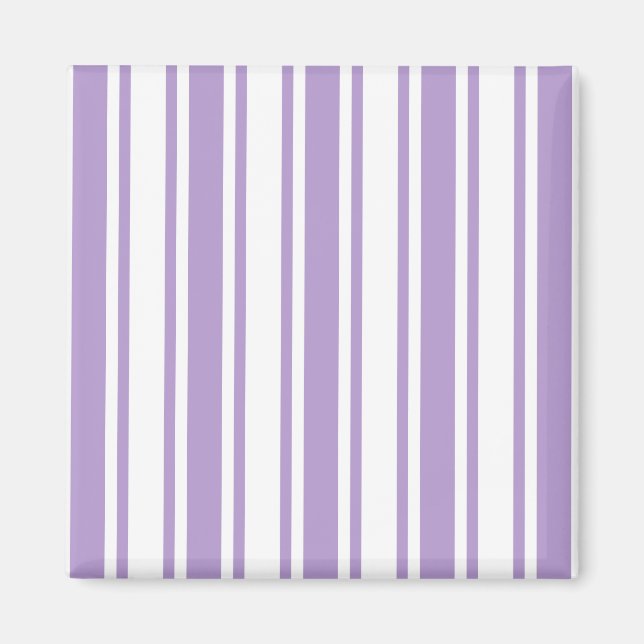 Imã Lavanda, púrpura e tiras de doces brancos (Frente)