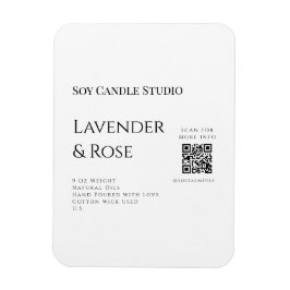 Ímã Lavanda soy candela com rosa adicione q r código t