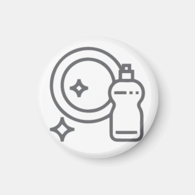 Imã Lavar a louça Button de actividade trabalhos (Frente)