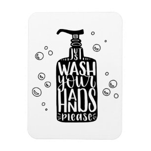 Ímã Lave suas mãos, por favor