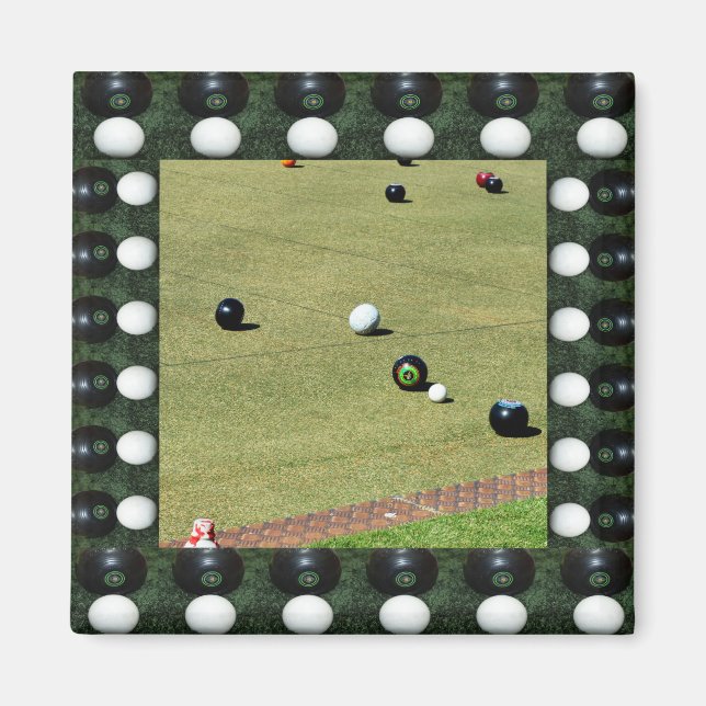 Imã Lawn Bowls Traga-O, Frame Magnet (Frente)
