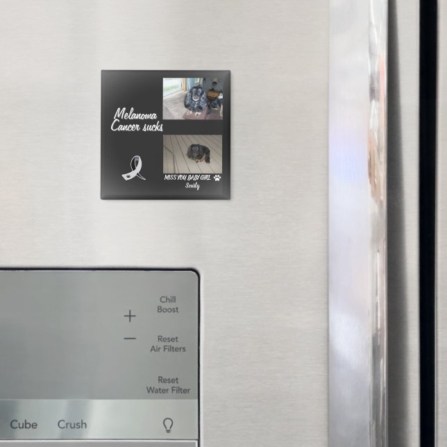 Imã Layout de Tributo à Perda de Pet com Melanoma Suav (In Situ (Fridge))