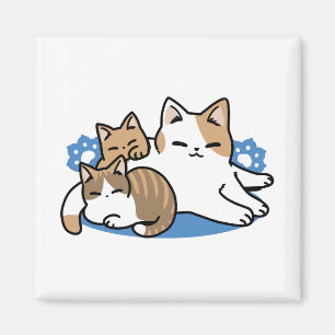 Imã Lazer - Design de Gatos Preguiçosos