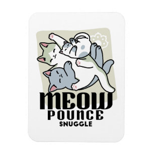 Ímã Lazer - Design de Gatos Preguiçosos