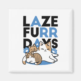 Imã Lazer - Design de Gatos Preguiçosos