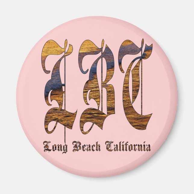 Imã LBC Long Beach Califórnia Praia Oceano Surf (Frente)