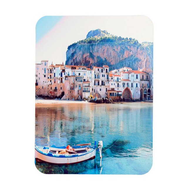 Ímã ldp CEFALU - Sicília - praia - panorama (Vertical)