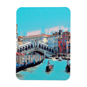 Ímã ldp VENICE - gondolas - rialto -