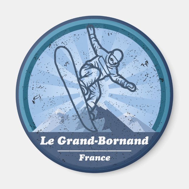 Imã Le Grand Bornand Snowboard (Frente)