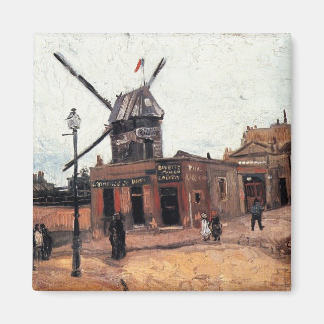 Imã Le Moulin de la Galette por Vincent van Gogh (Frente)