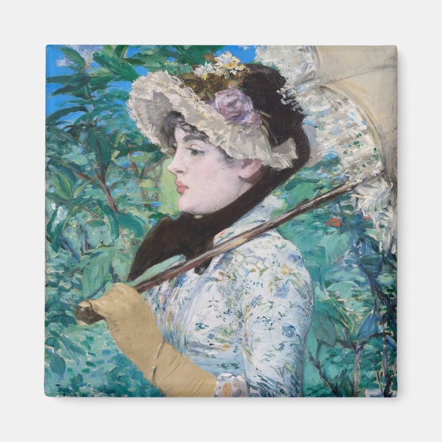 Imã Le Printemps Manet Impressionist Fine Art Painting (Frente)