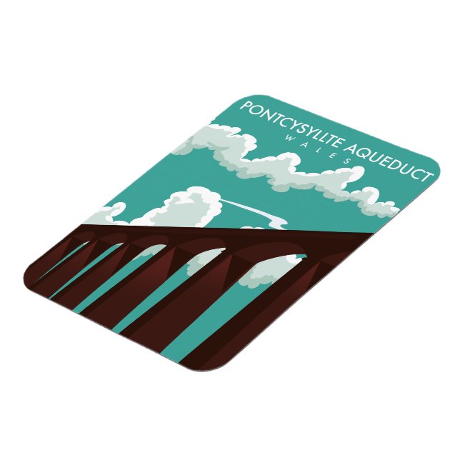 Ímã Leaderfoot Viaduct Scotland poster de viagens Magn (Left Side)