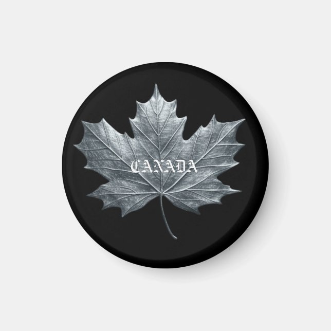 IMÃ LEAF DE MAPA DE PRATA CANADÁ (Frente)