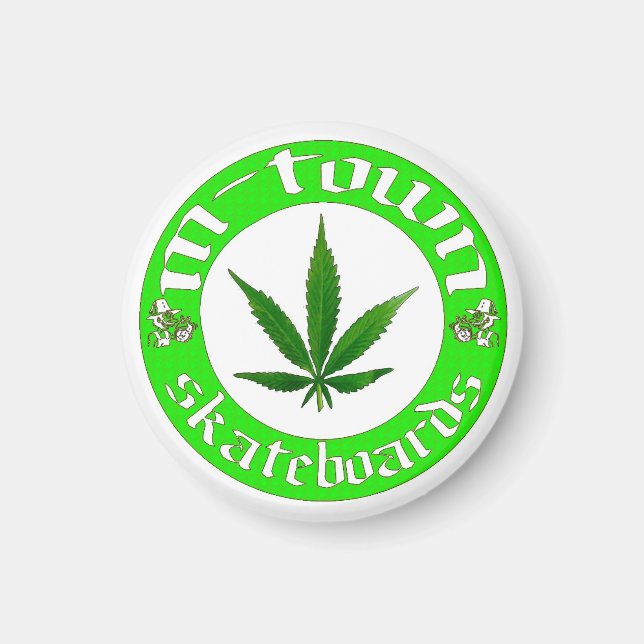 Imã leaf magnet white (Frente)