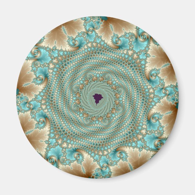 Imã Leafy Whorls Fractal (Frente)