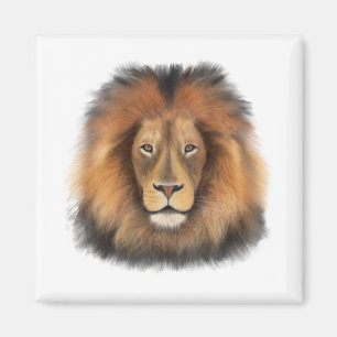 Imã Leão de aquarela Leo king safari animal junselle c
