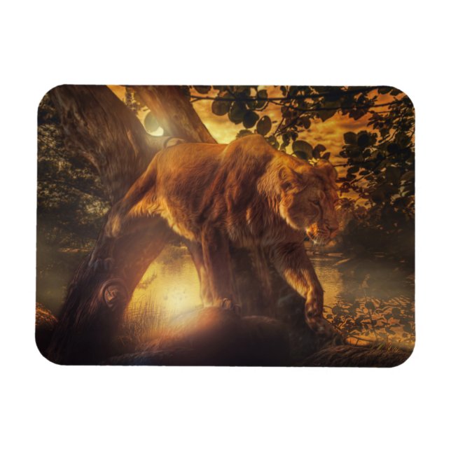 Ímã Leão de Judah - Rastafara - Reggae Rasta Magnet (Horizontal)