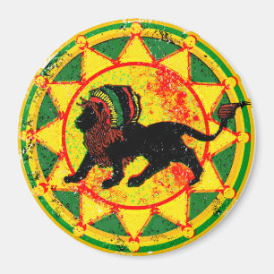 Imã Leão de Rasta do olhar do vintage