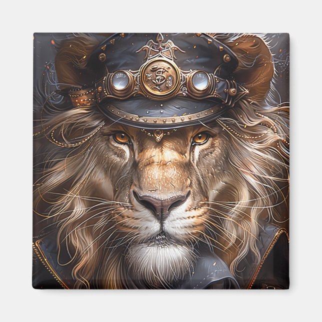 Imã Leão Steampunk (Frente)