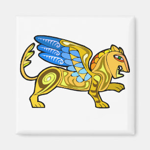 Imã Leão voado medieval Gryphon