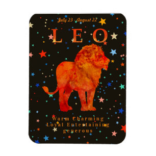 Ímã Leão zodiac vermelho Leão moderno