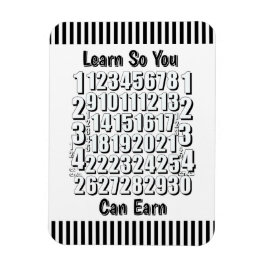 Ímã Learn So You Can Earn Numbers Refrigerator