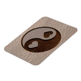 Ímã Leather-Look Yin Yang Heart Soft