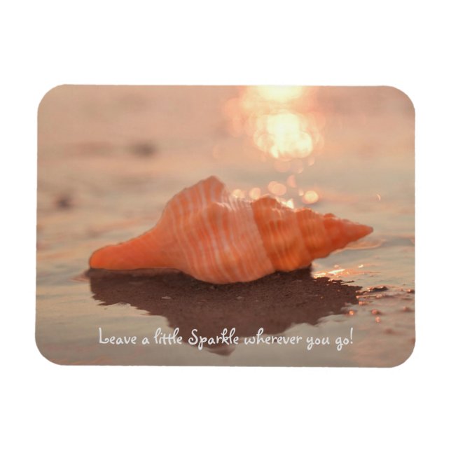 Ímã Leave a little Sparkle Horse conch Shell card (Horizontal)