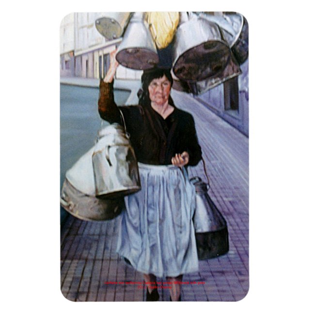 Ímã Lechera con cacharros/Milkmaid com potes (Vertical)