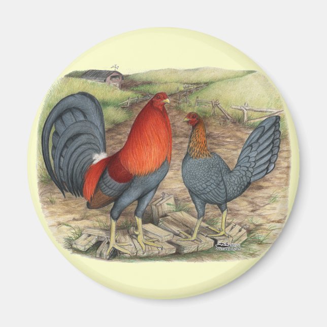 Imã Leds Azuis do Jogo Americano (Frente)