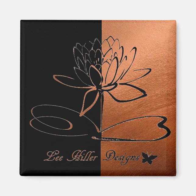 Imã Lee Hiller Designs Acabamentos em Cobre Preto (Frente)