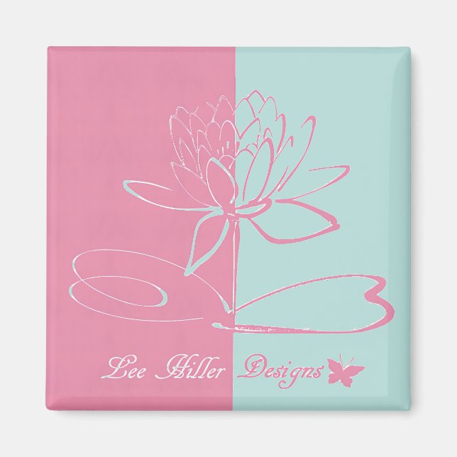 Imã Lee Hiller Designs Accents Pink Aqua (Frente)