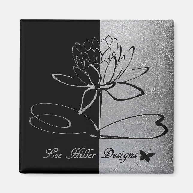 Imã Lee Hiller Designs Logo Accents Black & Stainless (Frente)