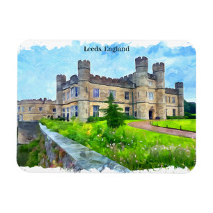 Ímã Leeds England Castle Panorama View