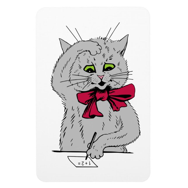 Ímã Left Handed Math Cat (Vertical)