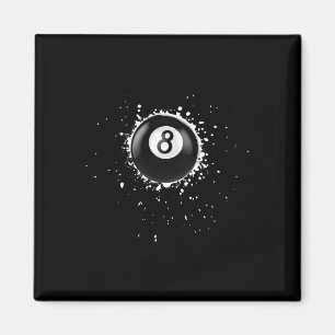 Imã Legal 8 bolas Oito Billiards Piscinas Splatter Ei