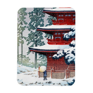 Ímã Legal arte paisagística de Hasui Kawase Winter