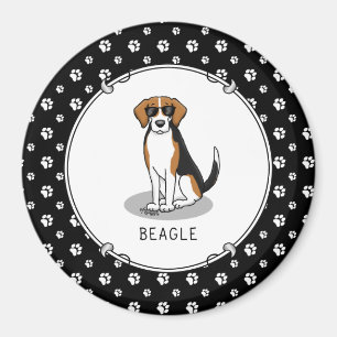 Imã Legal Beagle com óculos de sol (triz cor 3) Engraç