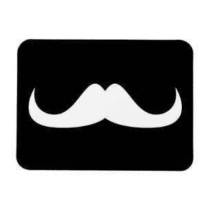 Ímã Legal bigode branco no guitarra preto