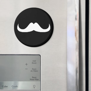 Imã Legal bigode branco no guitarra preto