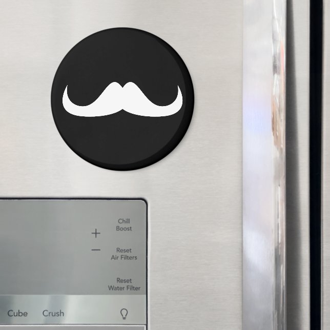 Imã Legal bigode branco no guitarra preto (In Situ (Fridge))
