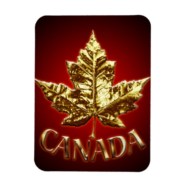 Ímã Legal Canadá Magnet Dourado Canadá Leaf Souvenir (Vertical)