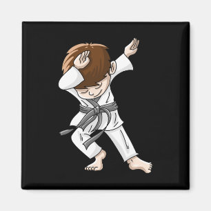 Imã Legal Dabbing Karate Boy Engraçado Dança de salto