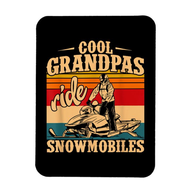 Ímã Legal Grandpas caminha Snowmobiles Snowmobile Snow (Vertical)