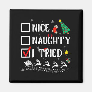 Imã Legal Levado Eu Tentei Bonito Árvore de Natal Chap