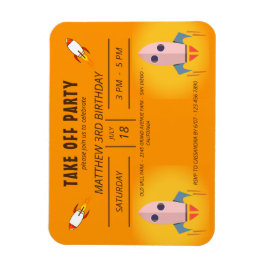 Ímã Legal nave espacial laranja Descolagem Festa de an