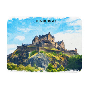 Ímã Legal pintura em castelo de Edinburgh Scotland