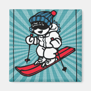 Imã Legal Skier   amante de esqui   presente de esqui 