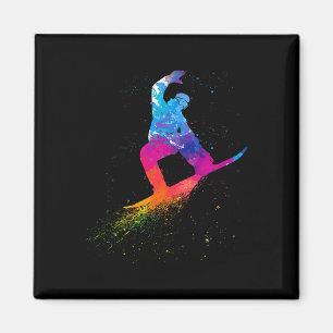Imã Legal Snowboard Para Homens Meninos Snowboard Sno